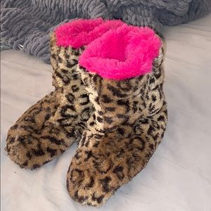 cheetah slippers